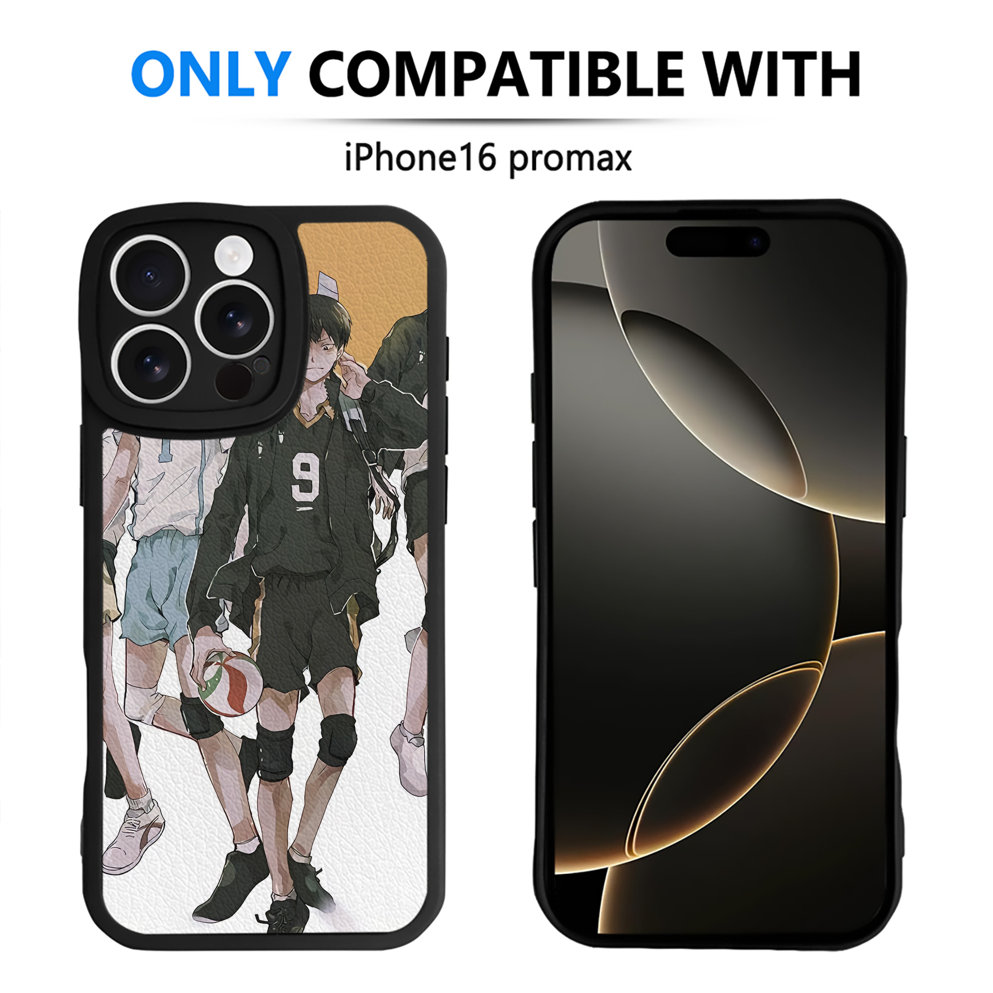 （画像用） ハイキュー!! Haikyu!! 【iPhone 16シリーズ対応】シリコンスマホケース（レザー調） 材質：シリコン